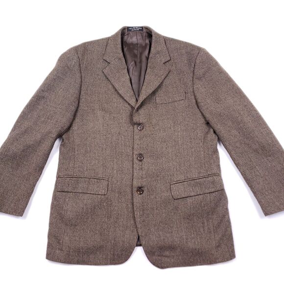 Andrew Fezza Men's XL Brown‎ Blazer Jacket 3-Button Lined with Pockets - Picture 1 of 11